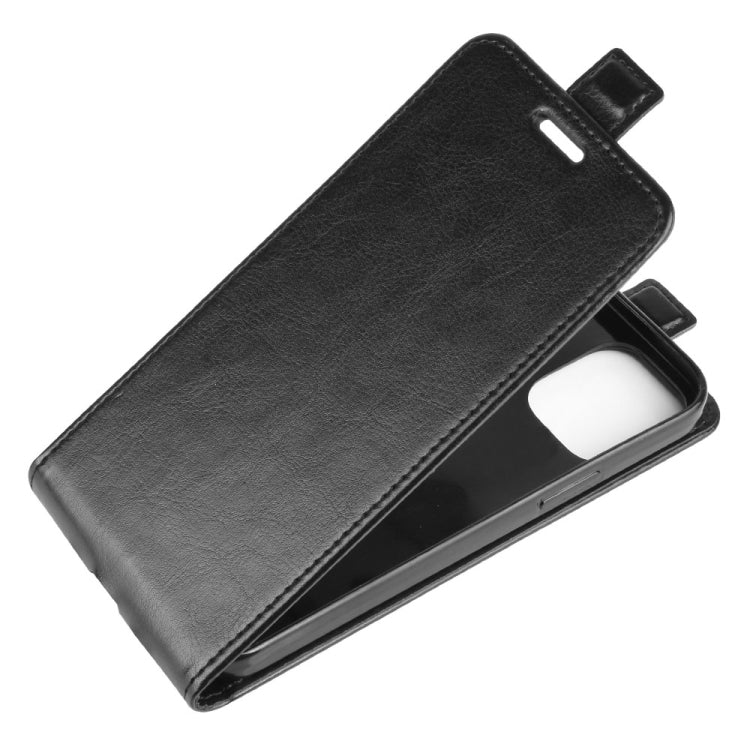 For iPhone 12 / 12 Pro R64 Texture Single Vertical Flip Leather Protective Case with Card Slots & Photo Frame