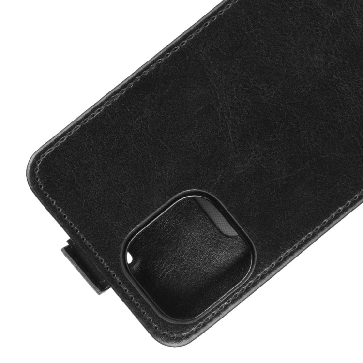 For iPhone 12 / 12 Pro R64 Texture Single Vertical Flip Leather Protective Case with Card Slots & Photo Frame
