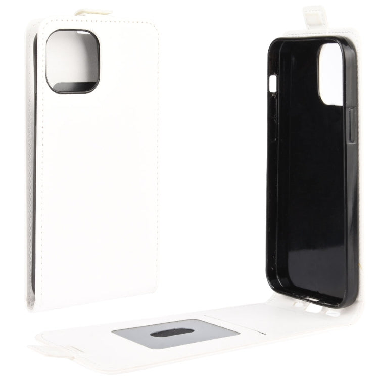 For iPhone 12 / 12 Pro R64 Texture Single Vertical Flip Leather Protective Case with Card Slots & Photo Frame
