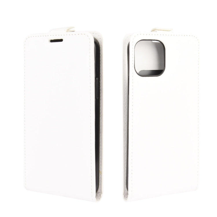 For iPhone 12 / 12 Pro R64 Texture Single Vertical Flip Leather Protective Case with Card Slots & Photo Frame
