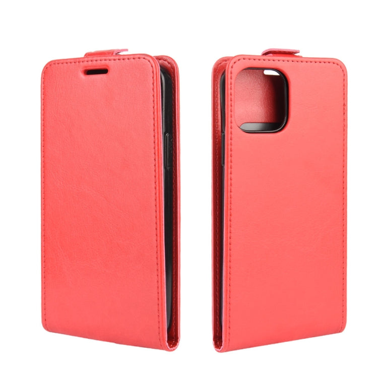 For iPhone 12 / 12 Pro R64 Texture Single Vertical Flip Leather Protective Case with Card Slots & Photo Frame