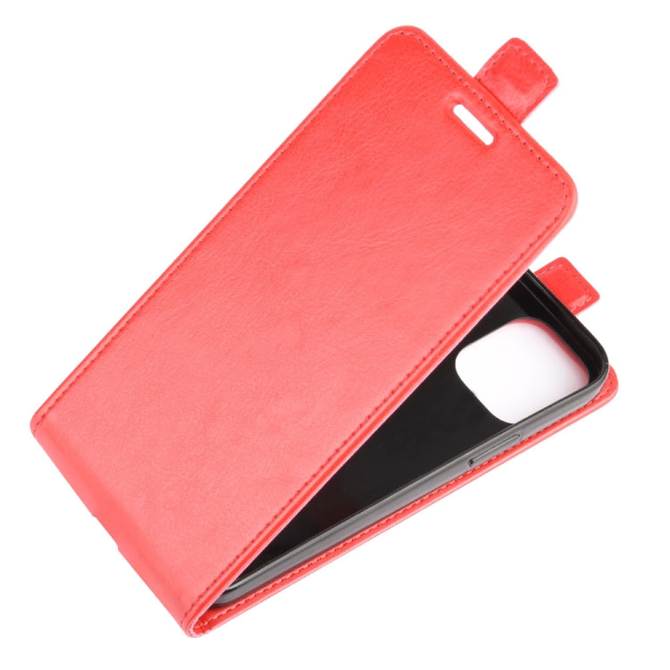 For iPhone 12 / 12 Pro R64 Texture Single Vertical Flip Leather Protective Case with Card Slots & Photo Frame