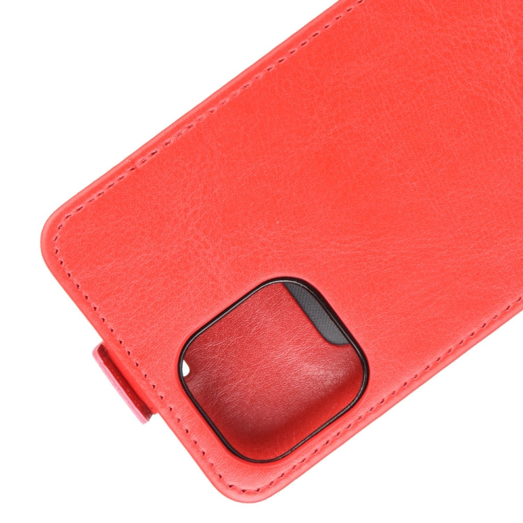 For iPhone 12 / 12 Pro R64 Texture Single Vertical Flip Leather Protective Case with Card Slots & Photo Frame