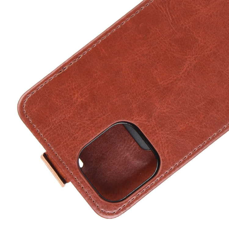 For iPhone 12 / 12 Pro R64 Texture Single Vertical Flip Leather Protective Case with Card Slots & Photo Frame
