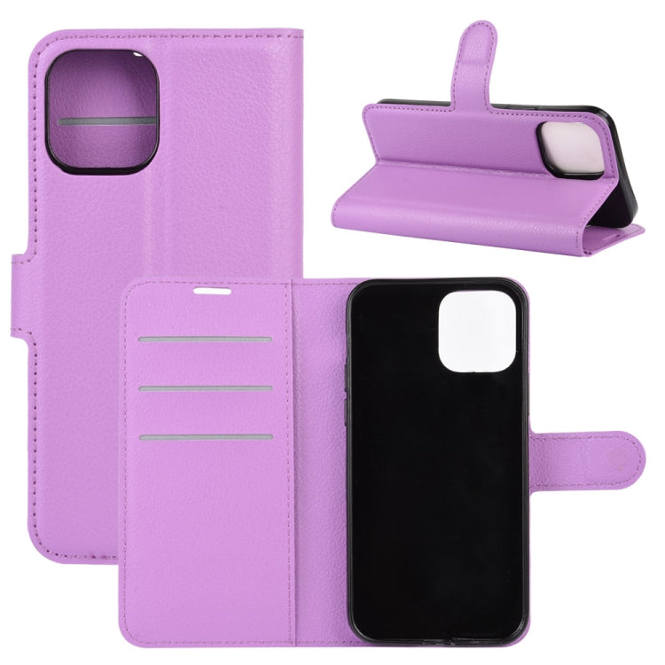 For iPhone 12 / 12 Pro Litchi Texture Horizontal Flip Protective Case with Holder & Card Slots & Wallet