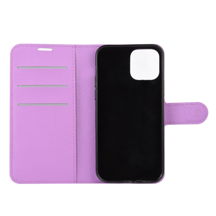 For iPhone 12 / 12 Pro Litchi Texture Horizontal Flip Protective Case with Holder & Card Slots & Wallet