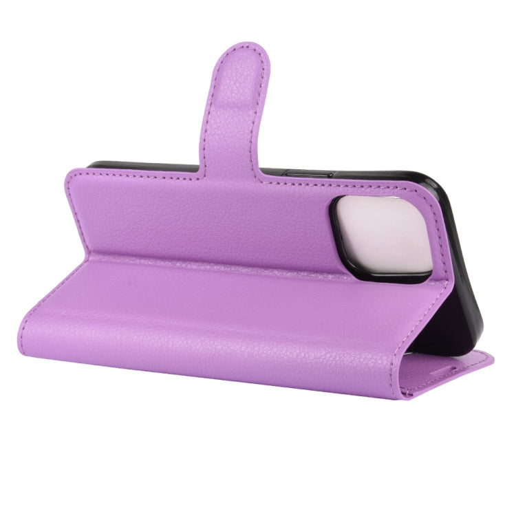 For iPhone 12 / 12 Pro Litchi Texture Horizontal Flip Protective Case with Holder & Card Slots & Wallet