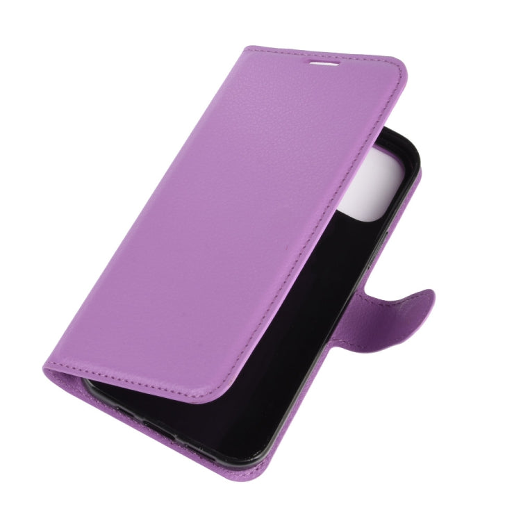 For iPhone 12 / 12 Pro Litchi Texture Horizontal Flip Protective Case with Holder & Card Slots & Wallet