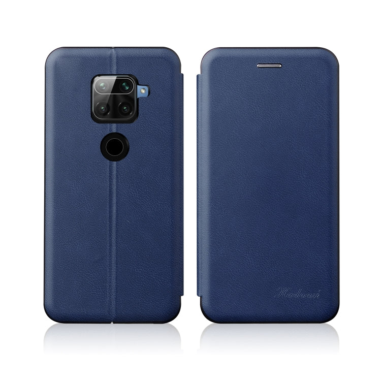 For Xiaomi Redmi Note 9 /10X 4G Integrated Electricity Pressing Retro Texture Magnetic TPU+PU Leather Case with Card Slot & Holder