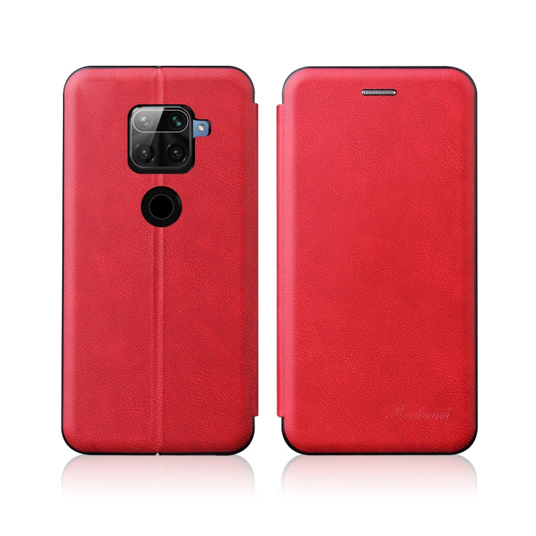 For Xiaomi Redmi Note 9 /10X 4G Integrated Electricity Pressing Retro Texture Magnetic TPU+PU Leather Case with Card Slot & Holder