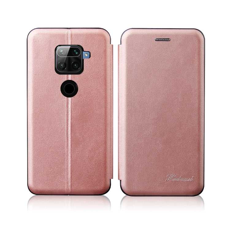 For Xiaomi Redmi Note 9 /10X 4G Integrated Electricity Pressing Retro Texture Magnetic TPU+PU Leather Case with Card Slot & Holder