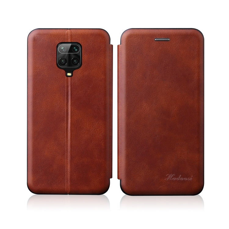 For Xiaomi Redmi Note 9 Pro / Note 9S / Note 9 Pro Max Integrated Electricity Pressing Retro Texture Magnetic TPU+PU Leather Case with Card Slot & Holder