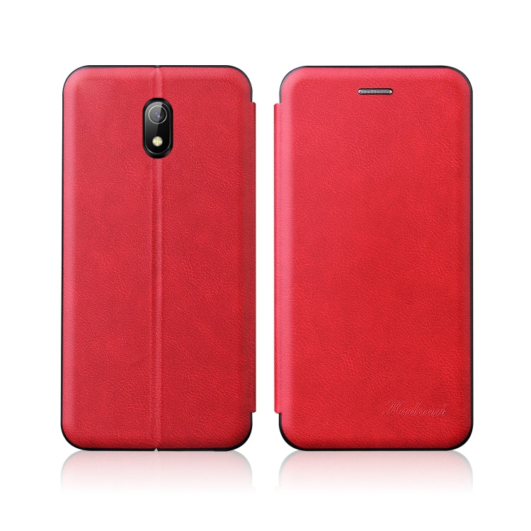 For Xiaomi Redmi 8A Integrated Electricity Pressing Retro Texture Magnetic TPU+PU Leather Case with Card Slot & Holder