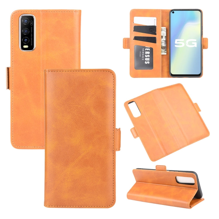 For Vivo Y70s Dual-side Magnetic Buckle Horizontal Flip Leather Case with Holder & Card Slots & Wallet