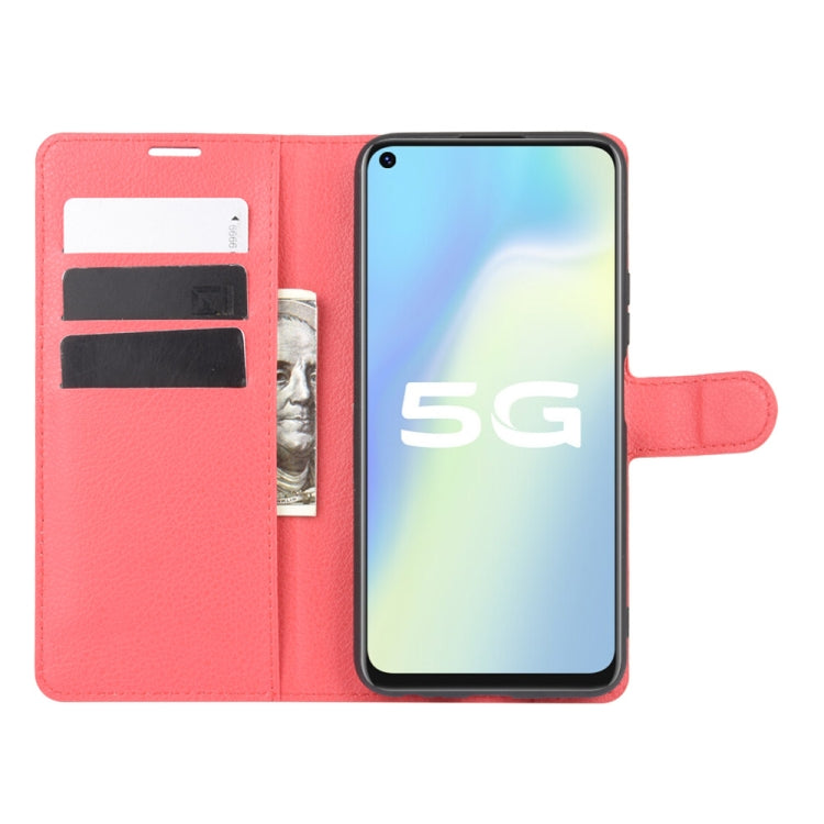 For Vivo Y70s Litchi Texture Horizontal Flip Protective Case with Holder & Card Slots & Wallet