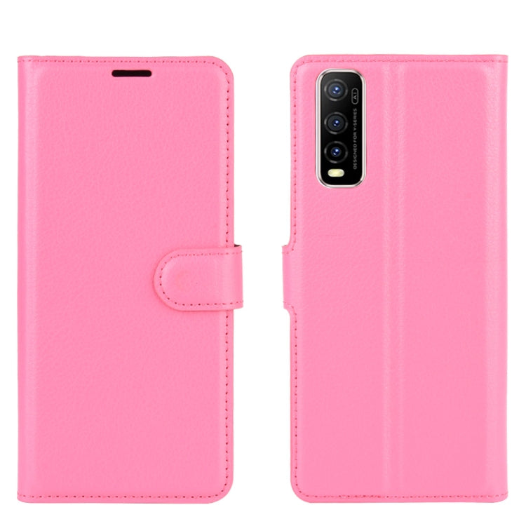 For Vivo Y70s Litchi Texture Horizontal Flip Protective Case with Holder & Card Slots & Wallet