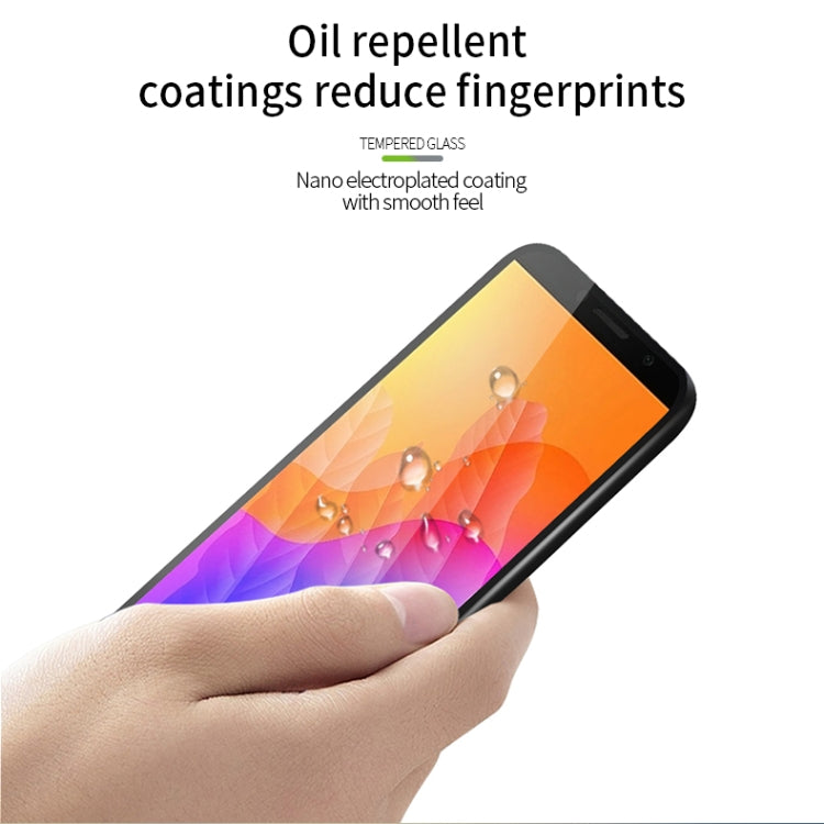 For Huawei Y5P/Y5 Prime MOFI 9H 2.5D Full Screen Tempered Glass Film(Black)