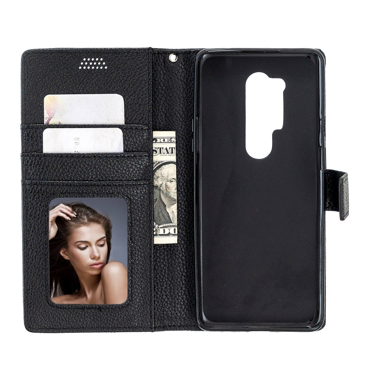 For OnePlus 8 Pro Litchi Texture Horizontal Flip Leather Case with Holder & Card Slots & Wallet & Photo Frame