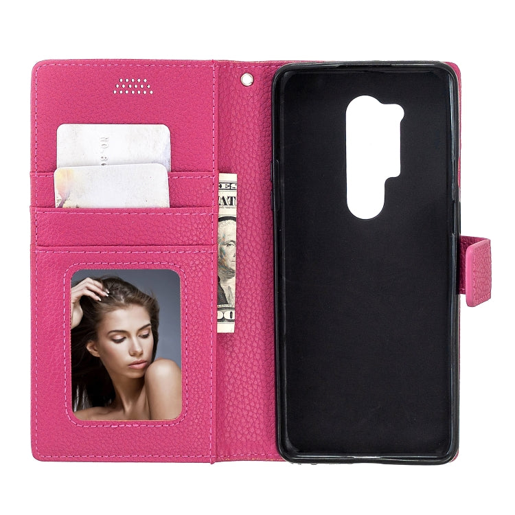 For OnePlus 8 Pro Litchi Texture Horizontal Flip Leather Case with Holder & Card Slots & Wallet & Photo Frame