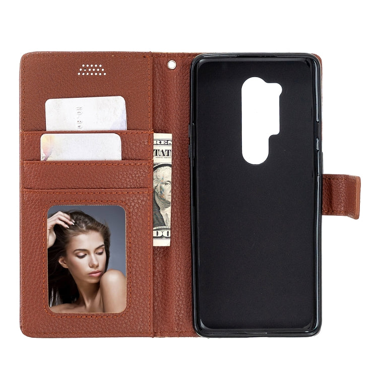 For OnePlus 8 Pro Litchi Texture Horizontal Flip Leather Case with Holder & Card Slots & Wallet & Photo Frame