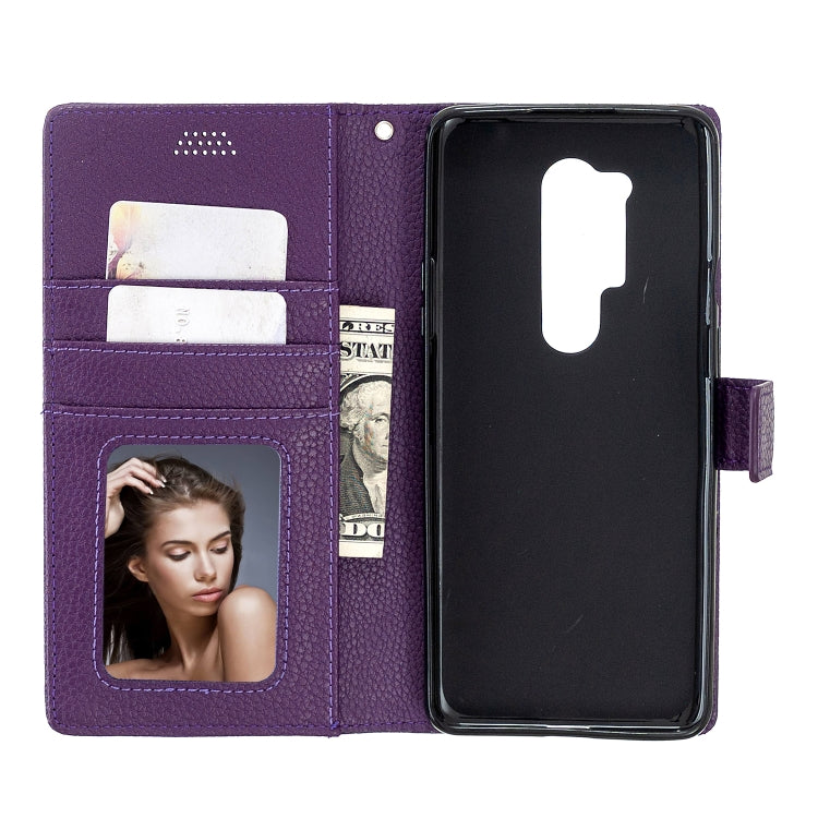 For OnePlus 8 Pro Litchi Texture Horizontal Flip Leather Case with Holder & Card Slots & Wallet & Photo Frame