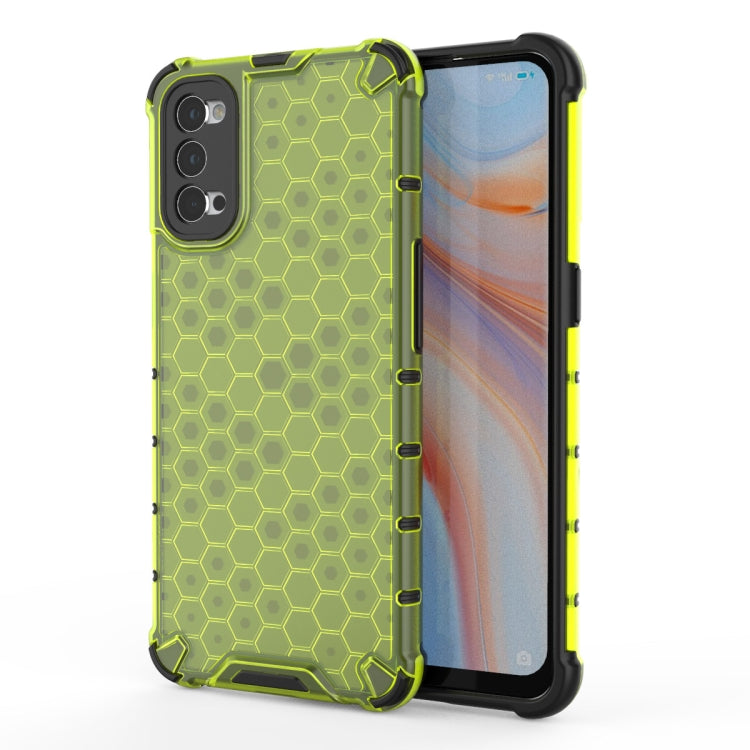 For OPPO Reno4 Shockproof Honeycomb PC + TPU Case