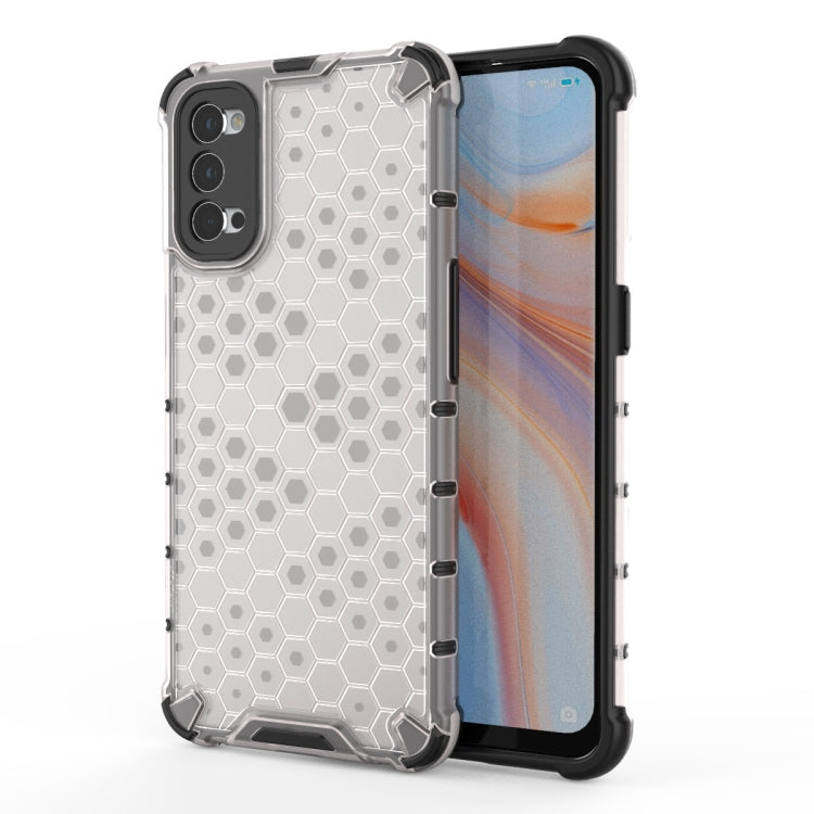 For OPPO Reno4 Shockproof Honeycomb PC + TPU Case