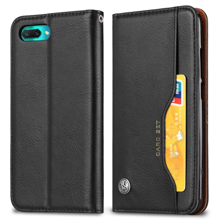 Knead Skin Texture Horizontal Flip Leather Case for Huawei Honor 10, with Photo Frame & Holder & Card Slots & Wallet