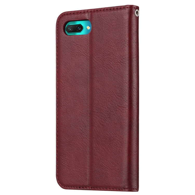 Knead Skin Texture Horizontal Flip Leather Case for Huawei Honor 10, with Photo Frame & Holder & Card Slots & Wallet