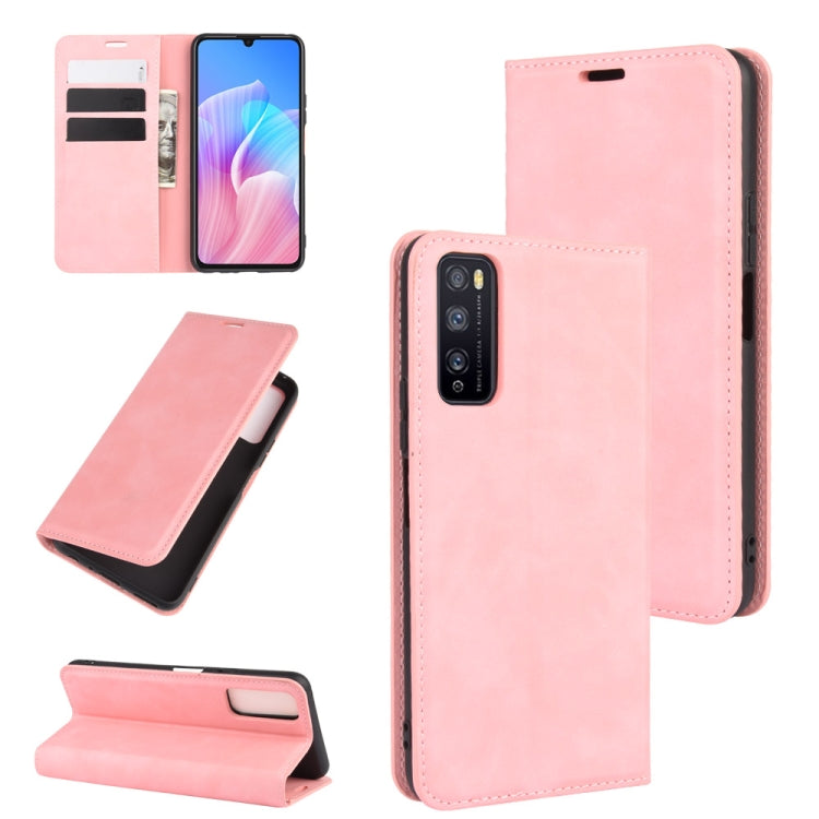 For Huawei Enjoy Z 5G Retro-skin Business Magnetic Suction Leather Case with Holder & Card Slots & Wallet