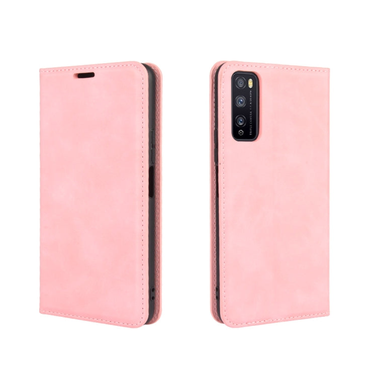 For Huawei Enjoy Z 5G Retro-skin Business Magnetic Suction Leather Case with Holder & Card Slots & Wallet