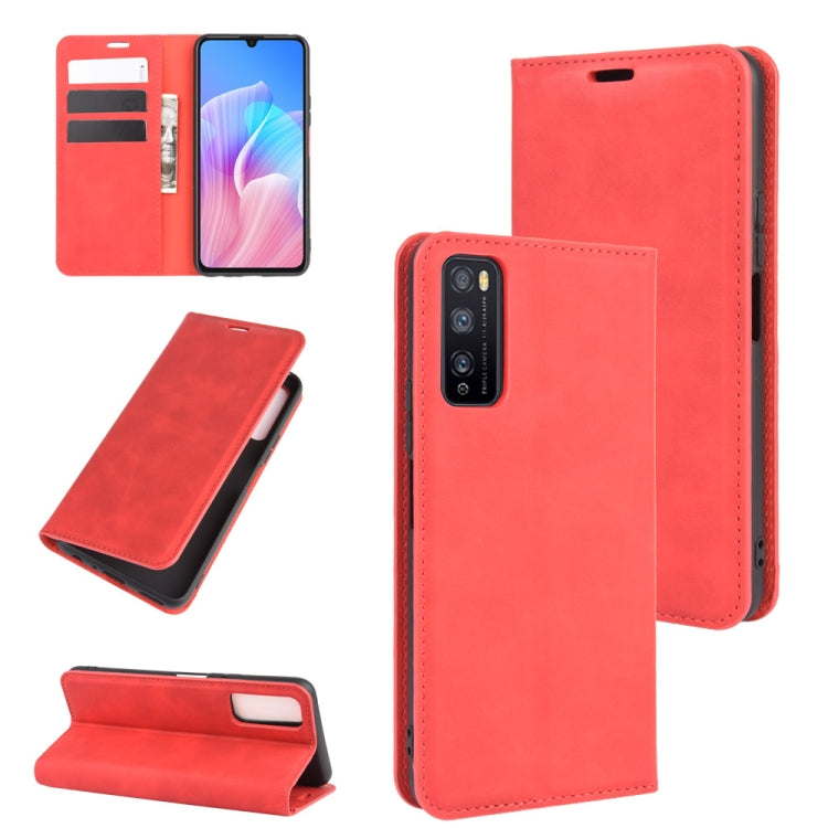 For Huawei Enjoy Z 5G Retro-skin Business Magnetic Suction Leather Case with Holder & Card Slots & Wallet