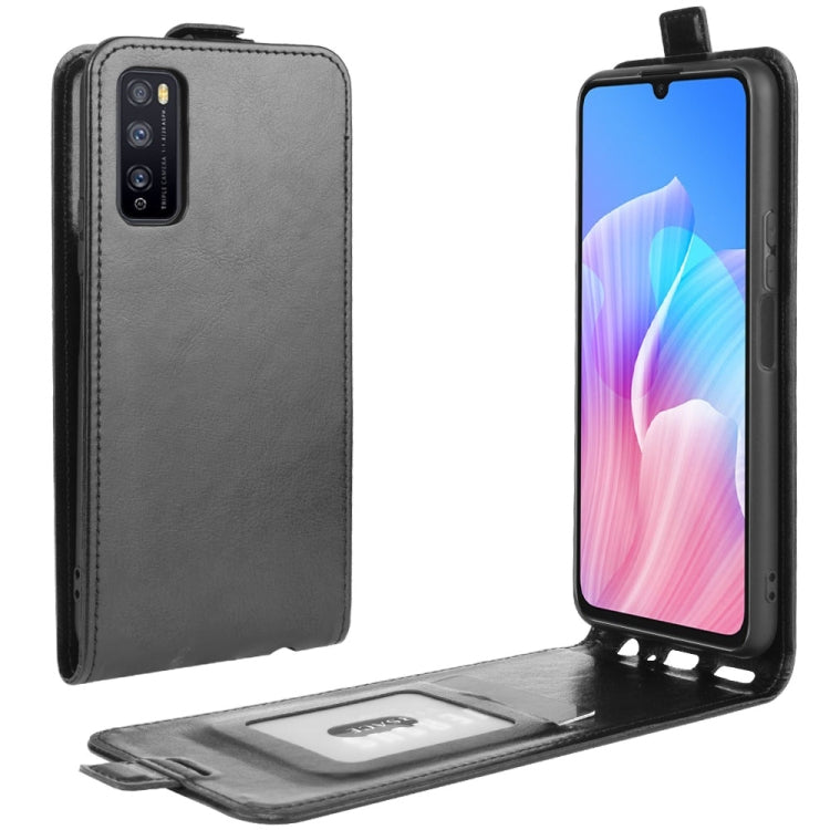 For Huawei Enjoy Z 5G R64 Texture Single Vertical Flip Leather Protective Case with Card Slots & Photo Frame