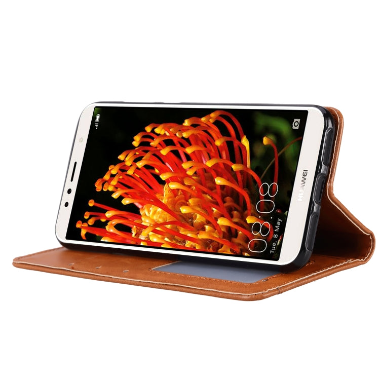 Knead Skin Texture Horizontal Flip Leather Case for Huawei Y6 (2018) / Honor 7A / Enjoy 8e, with Photo Frame & Holder & Card Slots & Wallet