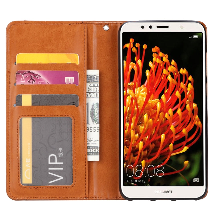 Knead Skin Texture Horizontal Flip Leather Case for Huawei Y6 (2018) / Honor 7A / Enjoy 8e, with Photo Frame & Holder & Card Slots & Wallet