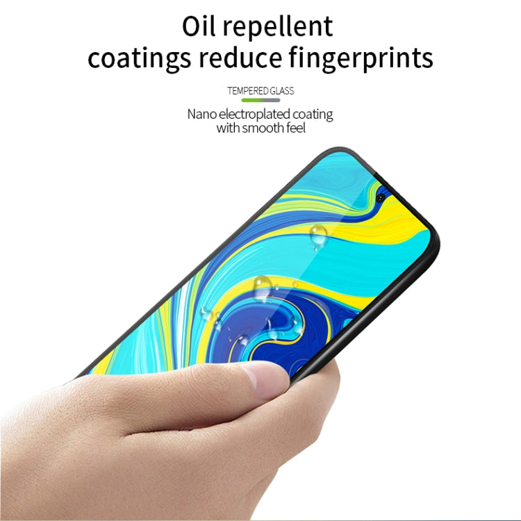 For Xiaomi Redmi Note 9 MOFI 9H 3D Explosion-proof Curved Screen Tempered Glass Film(Black)