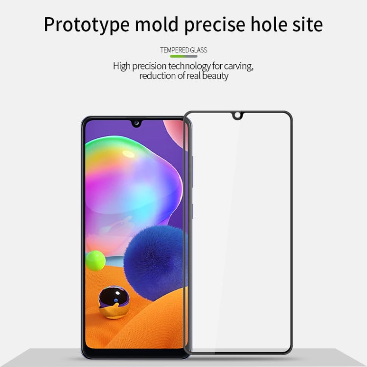 For Samsung Galaxy A31 MOFI 9H 3D Explosion-proof Curved Screen Tempered Glass Film(Black)