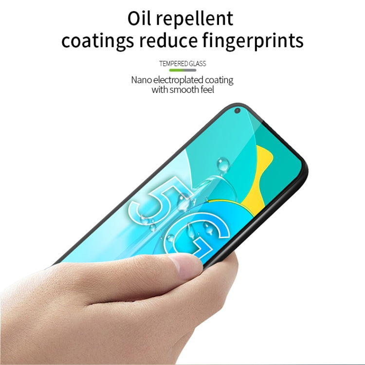 For Huawei Honor 30s / Nova 7 se MOFI 9H 3D Explosion-proof Curved Screen Tempered Glass Film(Black)