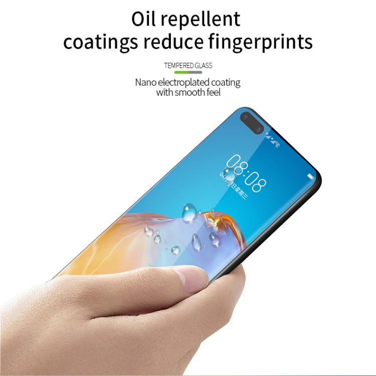 For Huawei P40 Pro / P40 Pro+ MOFI 9H 3D Explosion Proof Thermal Bending Full Screen Covered Tempered Glass Film(Black)