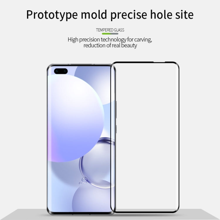 For Huawei Nova 7 Pro /Honor 30 Pro MOFI 9H 3D Explosion Proof Thermal Bending Full Screen Covered Tempered Glass Film(Black)