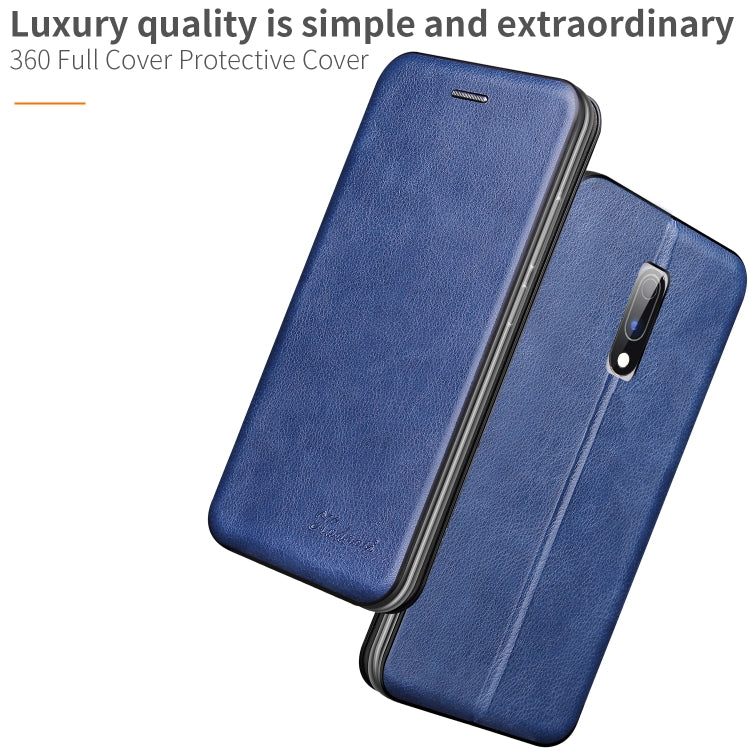 For OnePlus 6T / OnePlus 7 Integrated Electricity Pressing Retro Texture Magnetic TPU+PU Leather Case with Card Slot & Holder