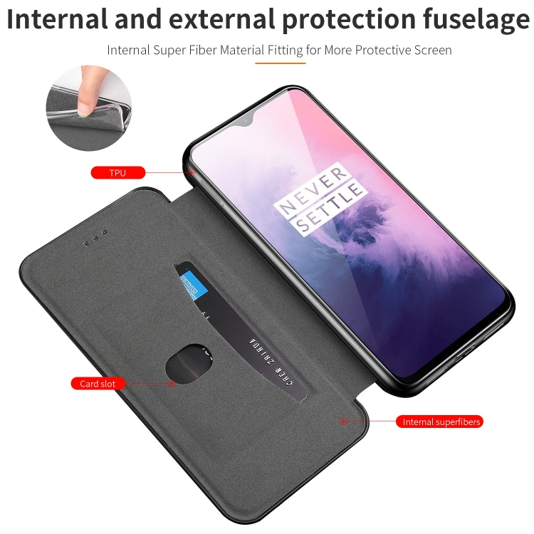 For OnePlus 6T / OnePlus 7 Integrated Electricity Pressing Retro Texture Magnetic TPU+PU Leather Case with Card Slot & Holder