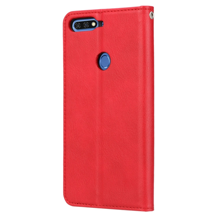 Knead Skin Texture Horizontal Flip Leather Case for Huawei Y7 Prime (2018) / Honor 7C / Enjoy 8, with Photo Frame & Holder & Card Slots & Wallet