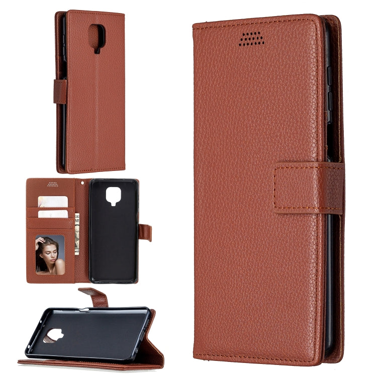 For Xiaomi Redmi Note 9 Pro / Note 9s / Note 9 Pro Max Litchi Texture Horizontal Flip Leather Case with Holder & Card Slots & Wallet & Photo Frame