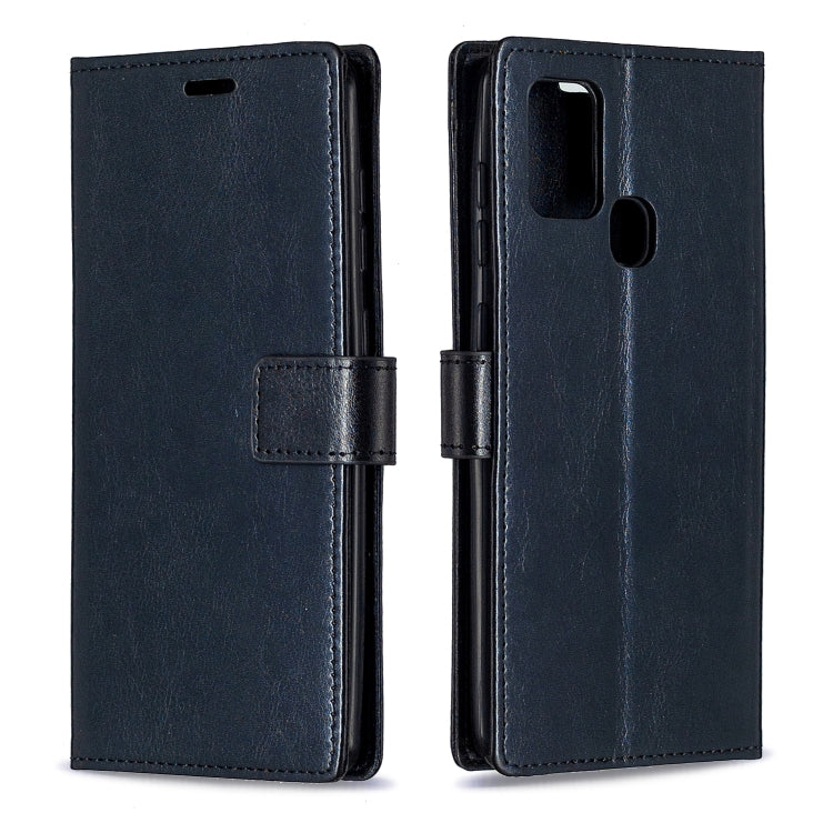 For Samsung Galaxy A21s Crazy Horse Texture Horizontal Flip Leather Case with Holder & Card Slots & Wallet & Photo Frame