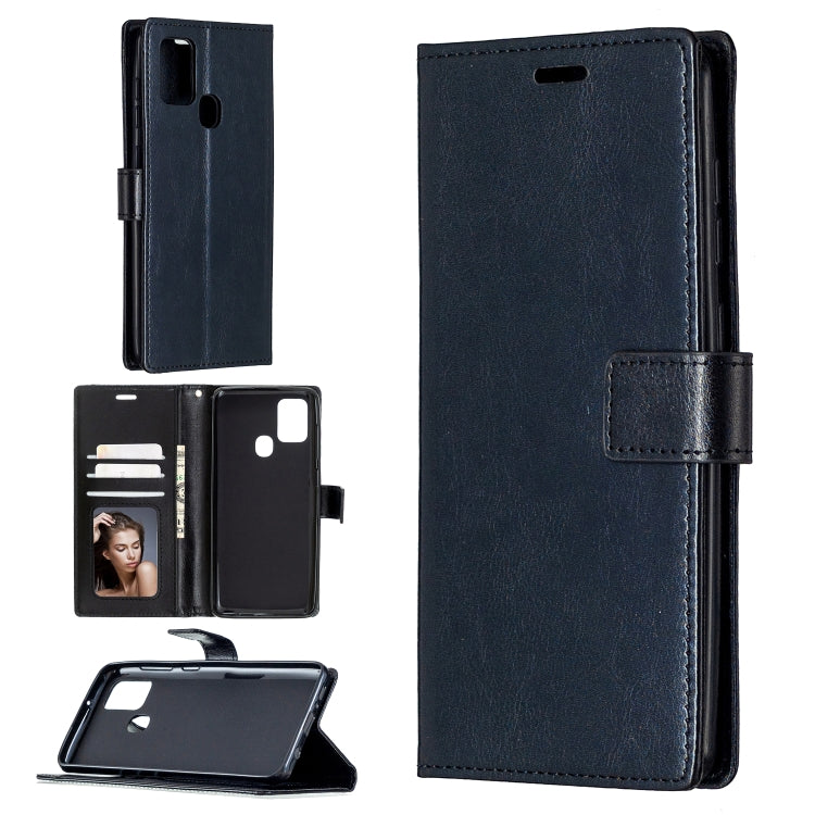 For Samsung Galaxy A21s Crazy Horse Texture Horizontal Flip Leather Case with Holder & Card Slots & Wallet & Photo Frame