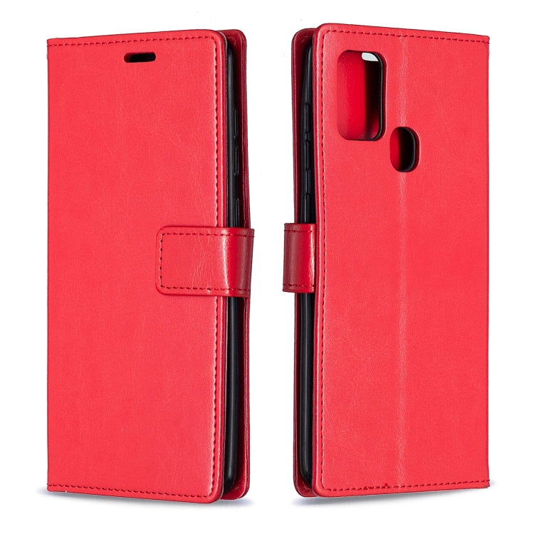 For Samsung Galaxy A21s Crazy Horse Texture Horizontal Flip Leather Case with Holder & Card Slots & Wallet & Photo Frame