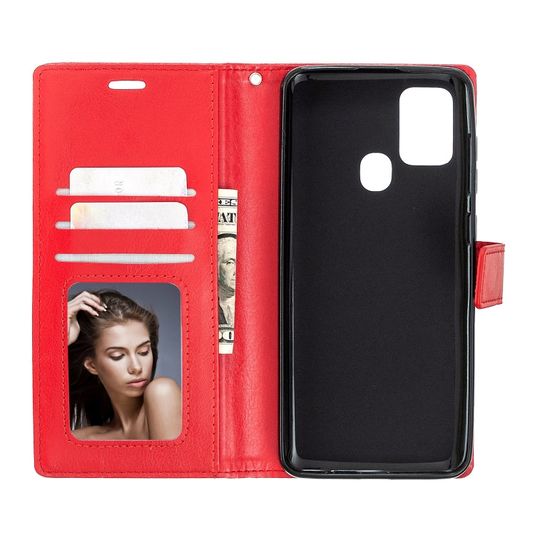 For Samsung Galaxy A21s Crazy Horse Texture Horizontal Flip Leather Case with Holder & Card Slots & Wallet & Photo Frame