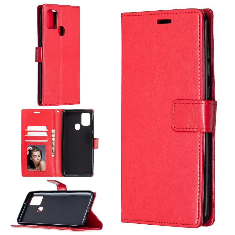For Samsung Galaxy A21s Crazy Horse Texture Horizontal Flip Leather Case with Holder & Card Slots & Wallet & Photo Frame