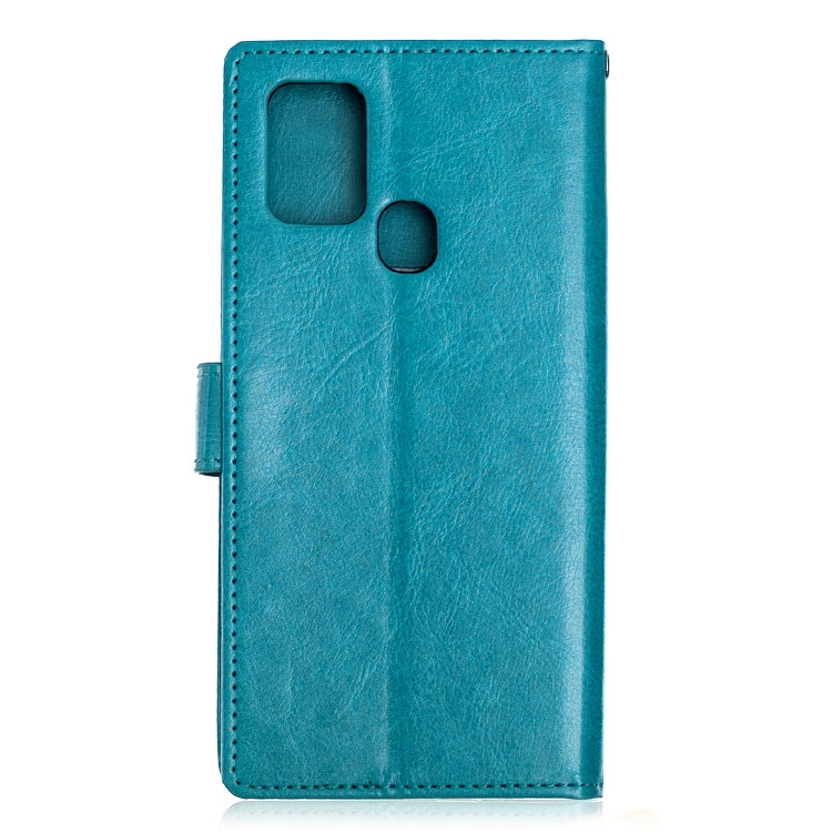 For Samsung Galaxy A21s Crazy Horse Texture Horizontal Flip Leather Case with Holder & Card Slots & Wallet & Photo Frame